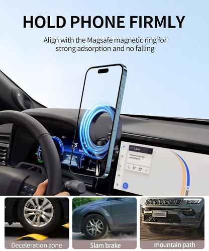 Soporte de teléfono para automóvil para Toyota Camry LE/SE 2025-2026, accesorios de clip fijo de pantalla de 8 pulgadas, soporte de teléfono de rotación de 360° compatible con MagSafe