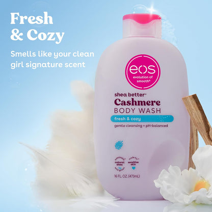 eos Shea Better - Gel de baño de cachemira, fresco y acogedor, hidr...