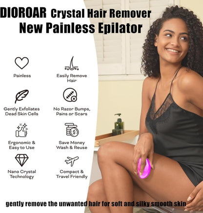 DIOROAR Borrador de pelo de cristal, removedor de pelo de cristal,...