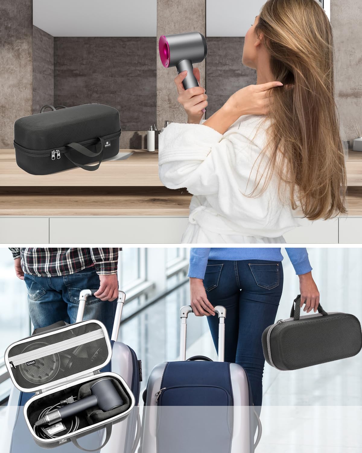 Estuche rígido de almacenamiento RAIACE Compatible con secador de p...