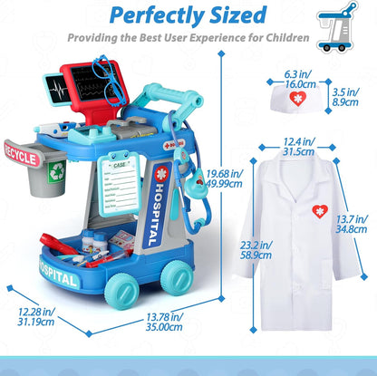 Liberry Kit de médico para niños pequeños de 2, 3, 4, 5 años, juego...