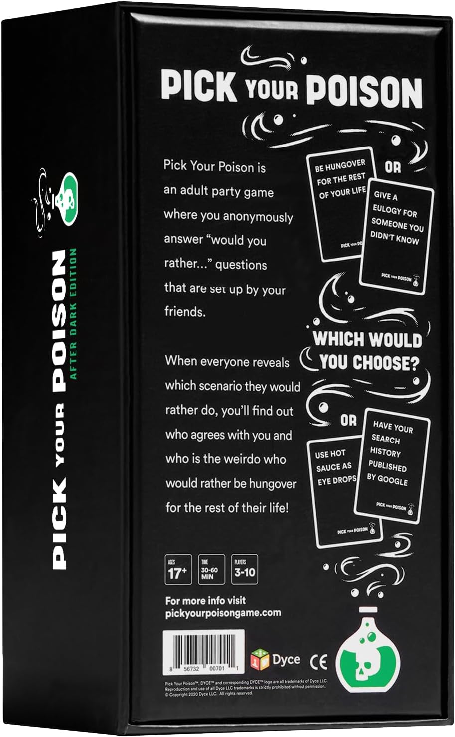 Pick Your Poison Después de la Oscuridad + Set de Expansión Juego de Fiesta - El “¿Qué Preferirías Hacer?” Juego de Cartas para Adultos para Fiestas de Blanco Elefante, Regalos de Relleno + Noche de