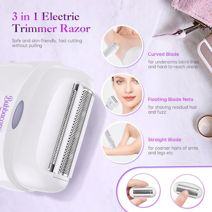Depiladora para mujeres, dispositivo de depilación facial inalámbri...