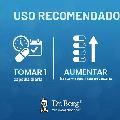 Dr. Berg Glicinato de magnesio quelado 4 en 1 de máxima fuerza con...
