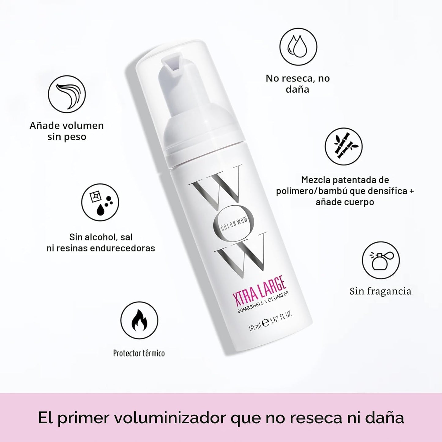 COLOR WOW Xtra Large Bombshell Volumizer - Nueva tecnología sin alc...