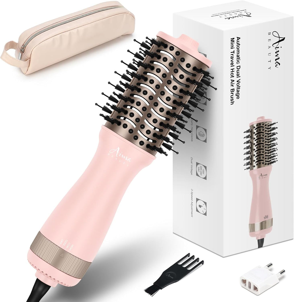 Aima Beauty Pequeño cepillo automático del secador de pelo del volt...