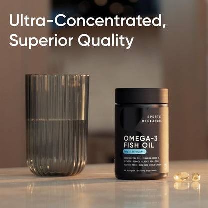 Sports Research® Omega-3 Aceite de Pescado 1250 - Suplemento de Ace...
