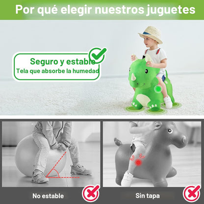 iPlay, iLearn Bouncy Pals - Juguete de dinosaurio triceratops para...