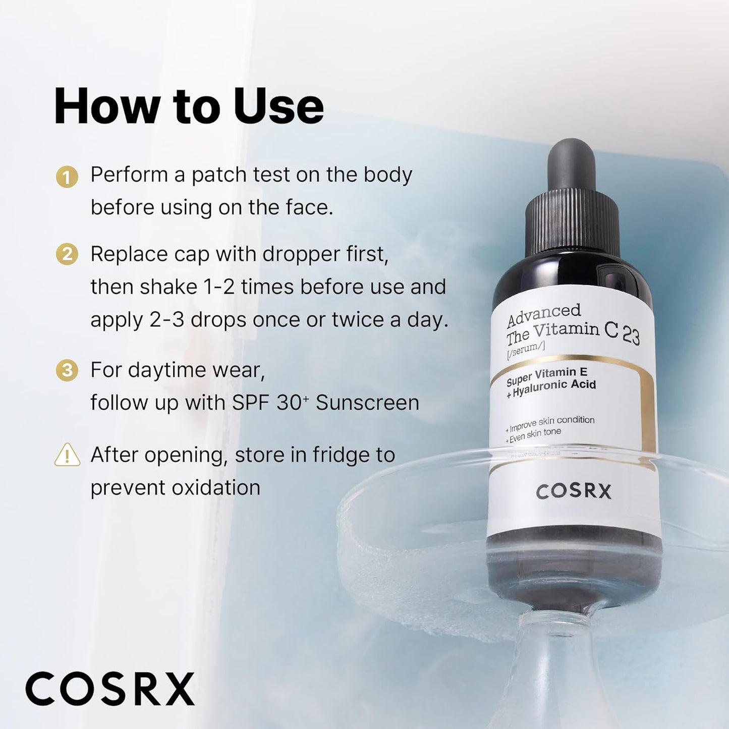 COSRX Advanced Pure - Suero de vitamina C al 23% con vitamina E y glutatión (renovación), suero coreano de vitamina C para líneas finas, tono de piel desigual y piel opaca, 0.67 onzas, cuidado de la