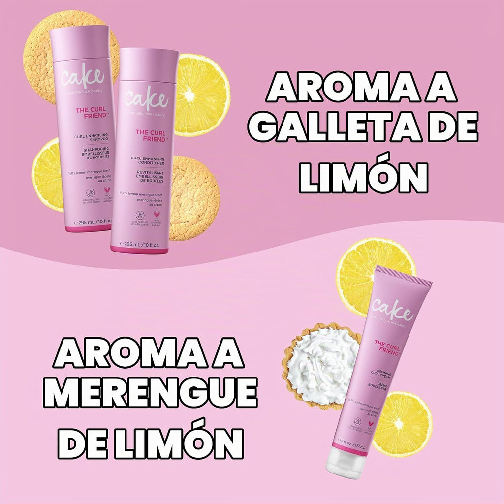 Cake Beauty Curl Friend - Set de champú, acondicionador y crema par...