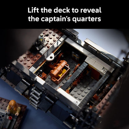 LEGO Icons 10365 - Juego de construcción de barco pirata del capitán Jack Sparrow para adultos, mayores de 18 años, decoración de habitación para oficina, dormitorio o estante, barco coleccionable de