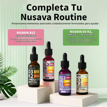 Paquete de 2 gotas líquidas de vitamina B12 y B6, complejo de vitam...