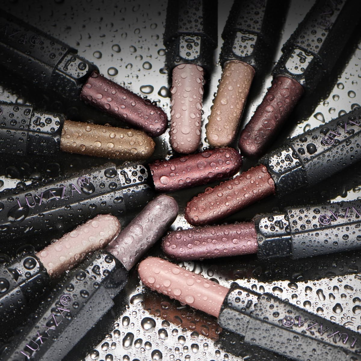LUXAZA PRO - Juego de maquillaje de 10 sombras de ojos marrón, pale...
