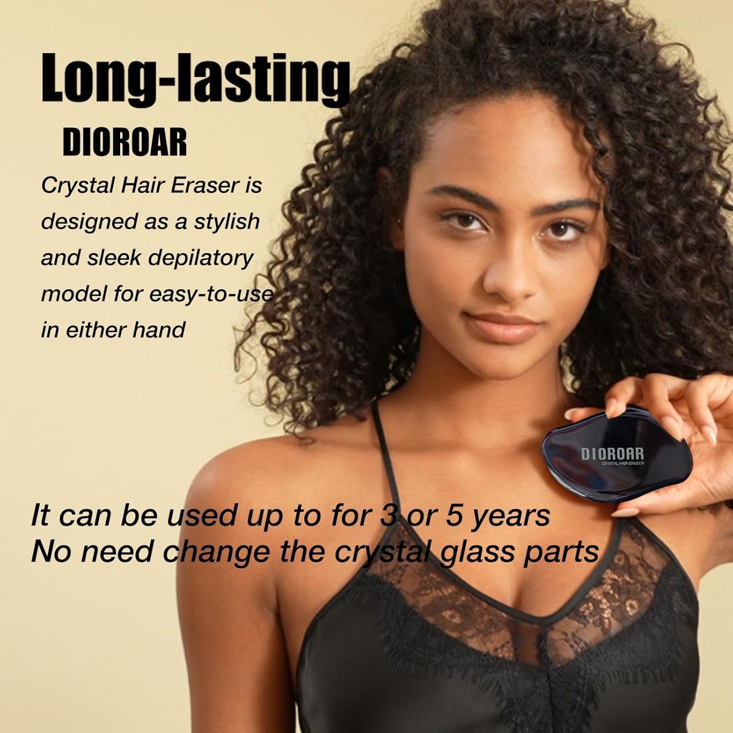 DIOROAR Borrador de pelo de cristal, eliminador de pelo de cristal,...