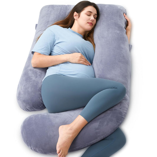 Momcozy Almohadas de embarazo para dormir, almohada de maternidad d...