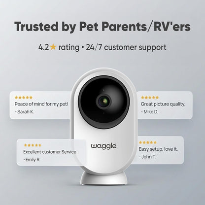 Waggle Mini cámara RV \u2013 Cámara de seguridad inalámbrica HD de...