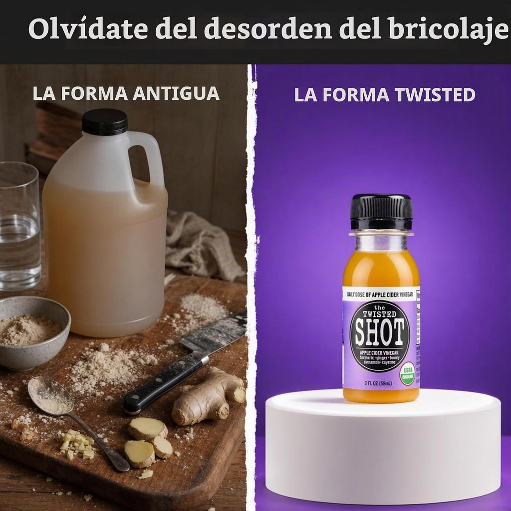 The Twisted Shot - Disparos de bienestar de vinagre de sidra de man...