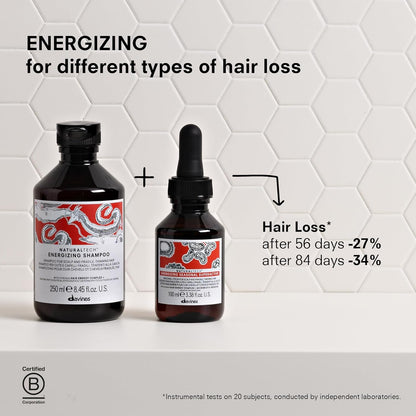 Davines Naturaltech ENERGIZING Tratamiento superactivo estacional, reduce la pérdida de cabello, mejora la densidad y el cuerpo del cabello, 3.38 onzas líquidas