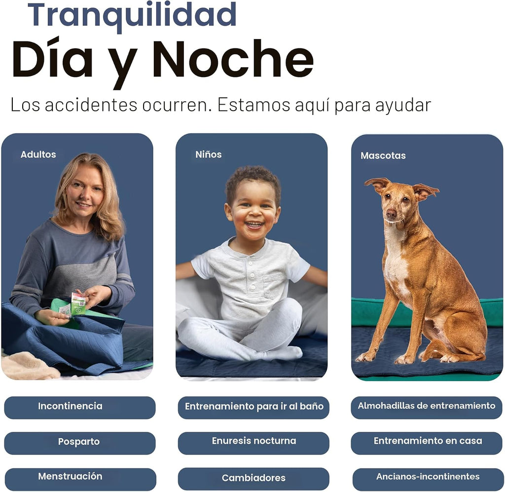 IMPROVIA® Almohadillas Lavables para Incontinencia, Protectores Reu...