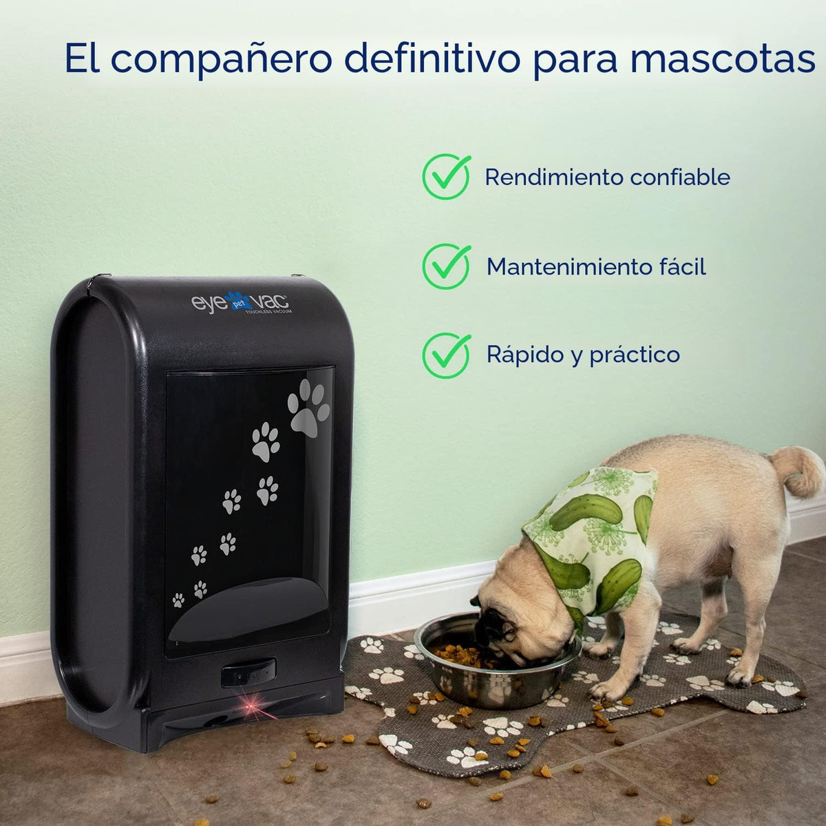 EyeVac Pet Aspiradora Automática Sin Contacto Recogedor Automático...
