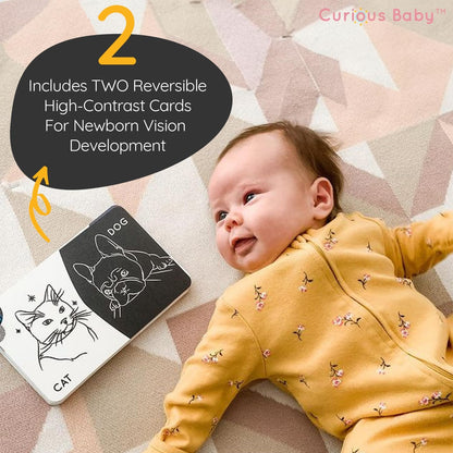 Curious Baby™ Más de 40 actividades galardonadas para Baby & Me (0-12 meses) | Ideas creativas de juego centradas en el desarrollo y estimulantes para bebé y yo | Incluye tarjetas de alto contraste en