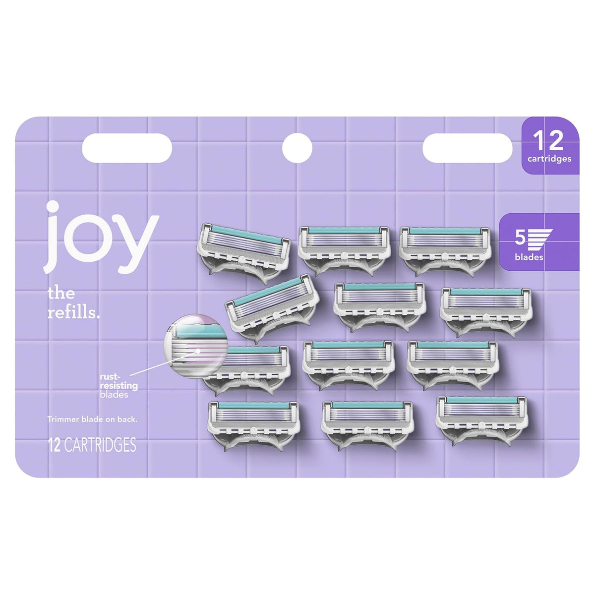 joy Lubrastrip - Recambios de cuchilla de afeitar para mujer, 12 un...