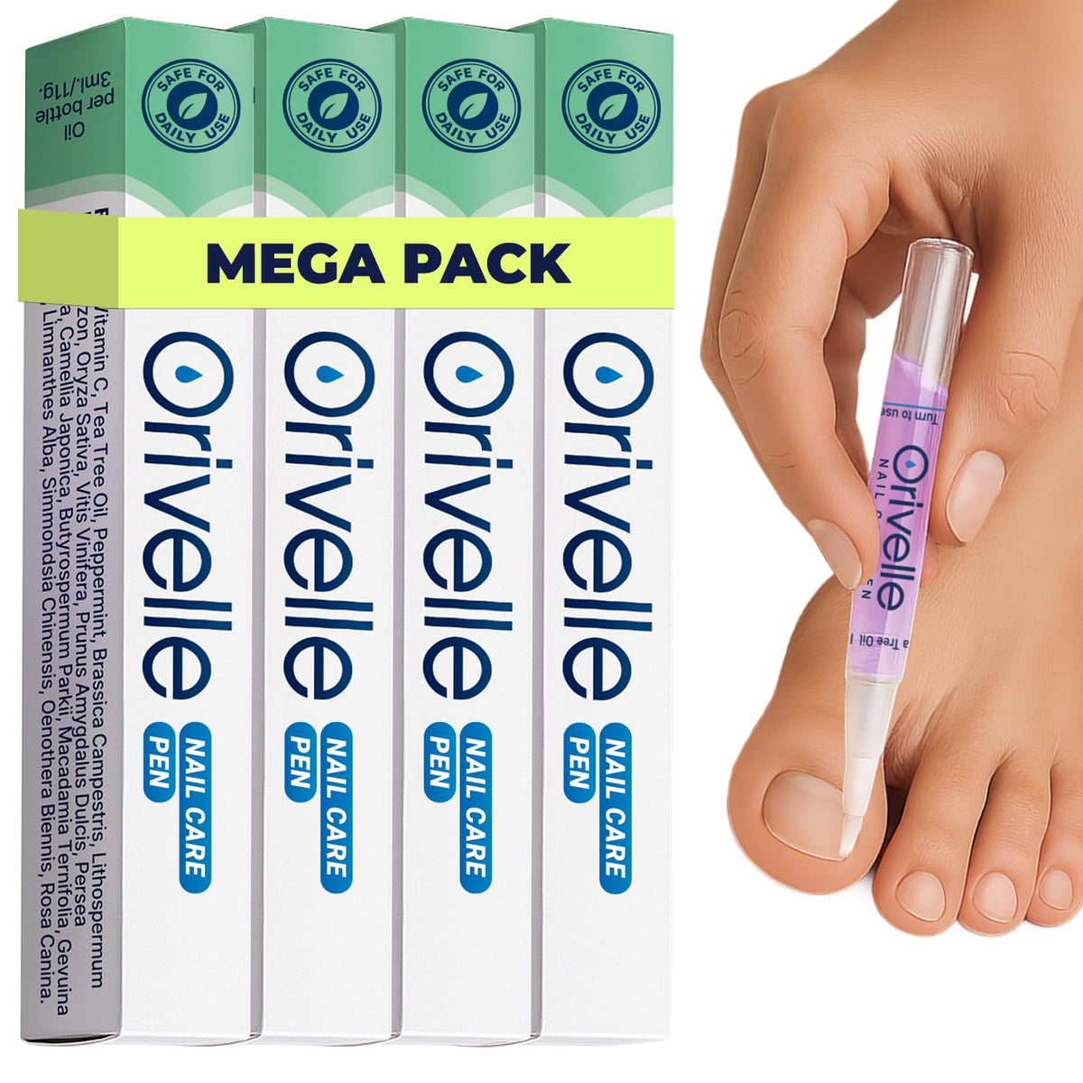 Orivelle Lápiz de Cuidado de Uñas del Pie - Remedio de Uñas de los...