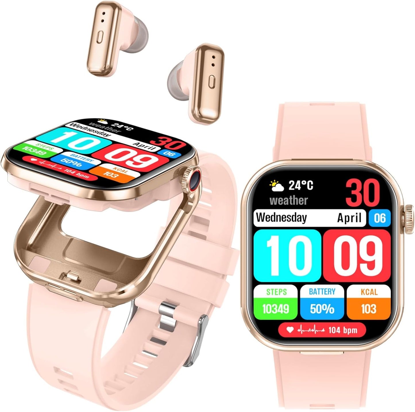 Reloj inteligente Desong con auriculares, pantalla HD de 2.02",...