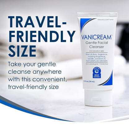 Vanicream Limpiador facial suave, 2.5 onzas líquidas, formulado sin...