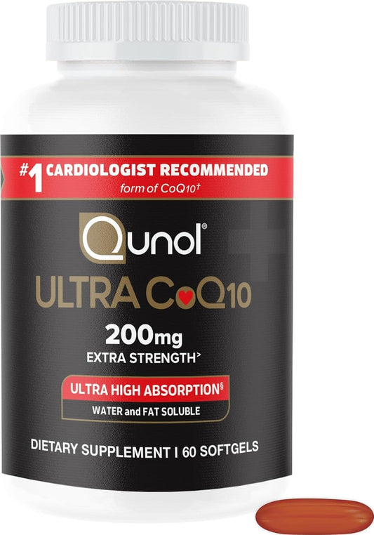 Qunol Cápsulas blandas CoQ10 de 200 mg, Ultra CoQ10 - Suplementos d...