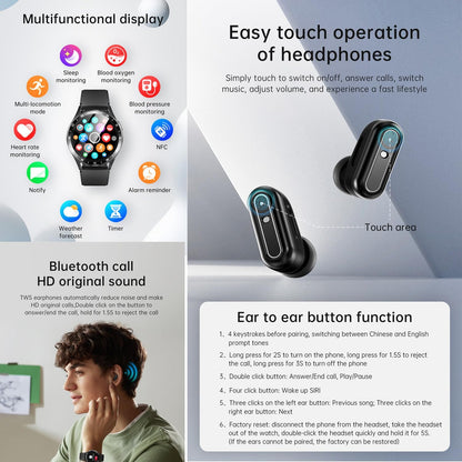 X10 - Reloj inteligente con auriculares para iPhone, teléfonos inte...
