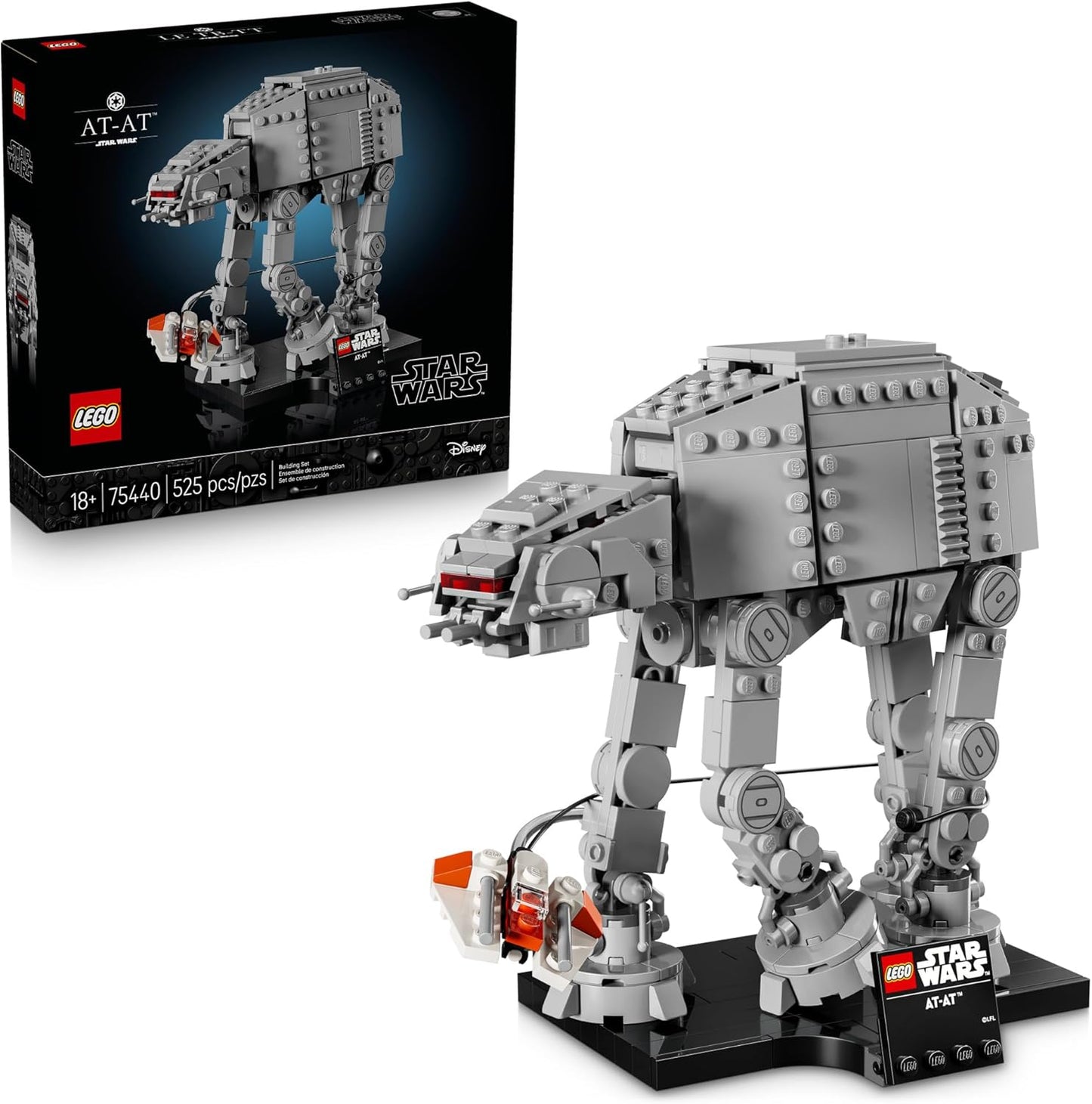 LEGO Star Wars at-at Walker - Juego de construcción para adultos, a partir de 18 años, coleccionable y decoración de habitación para oficina, dormitorio o estante de libros, actividad para hombres