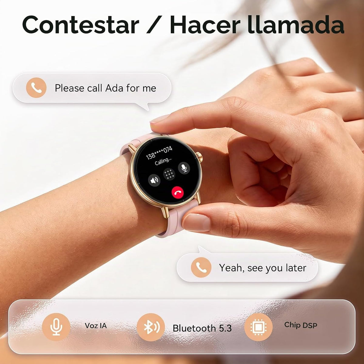 Gydom Reloj inteligente para mujer, rastreador de fitness HD de 1.5...