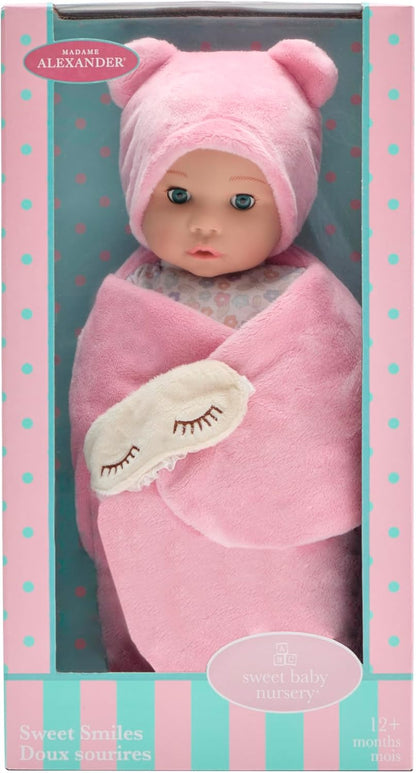 Madame Alexander Muñeca de bebé Sweet Smiles de 14 pulgadas, saco d...