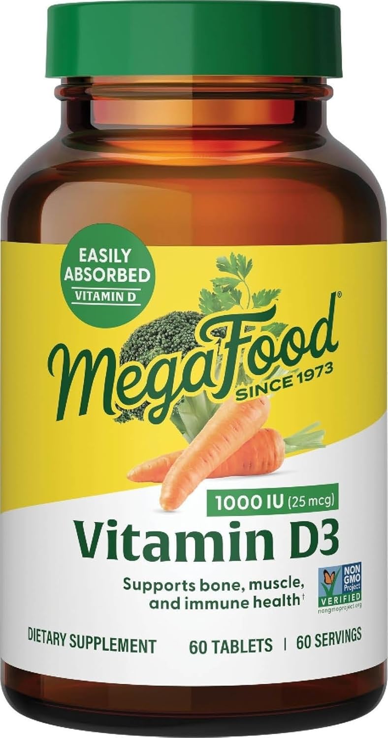 MegaFood Vitamina D3 1000 UI (25 mcg) - Suplemento de apoyo inmunol...