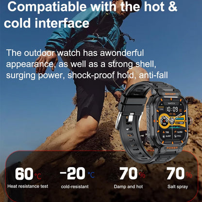UYRGT Reloj inteligente militar con auriculares para hombres y muje...