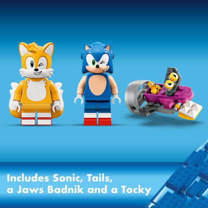 LEGO Sonic The Hedgehog: Tails' Adventure Boat Juego de Construcción de Juguete Interactivo, Juguete de Videojuego con Personajes de Sonic y Esquís Acuáticos, Regalo para Jugadores para Niños y Niñas