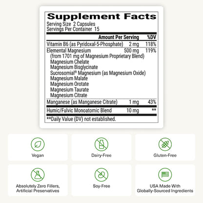 BIOptimizers Suplemento innovador de magnesio con 500 mg - 7 formas...
