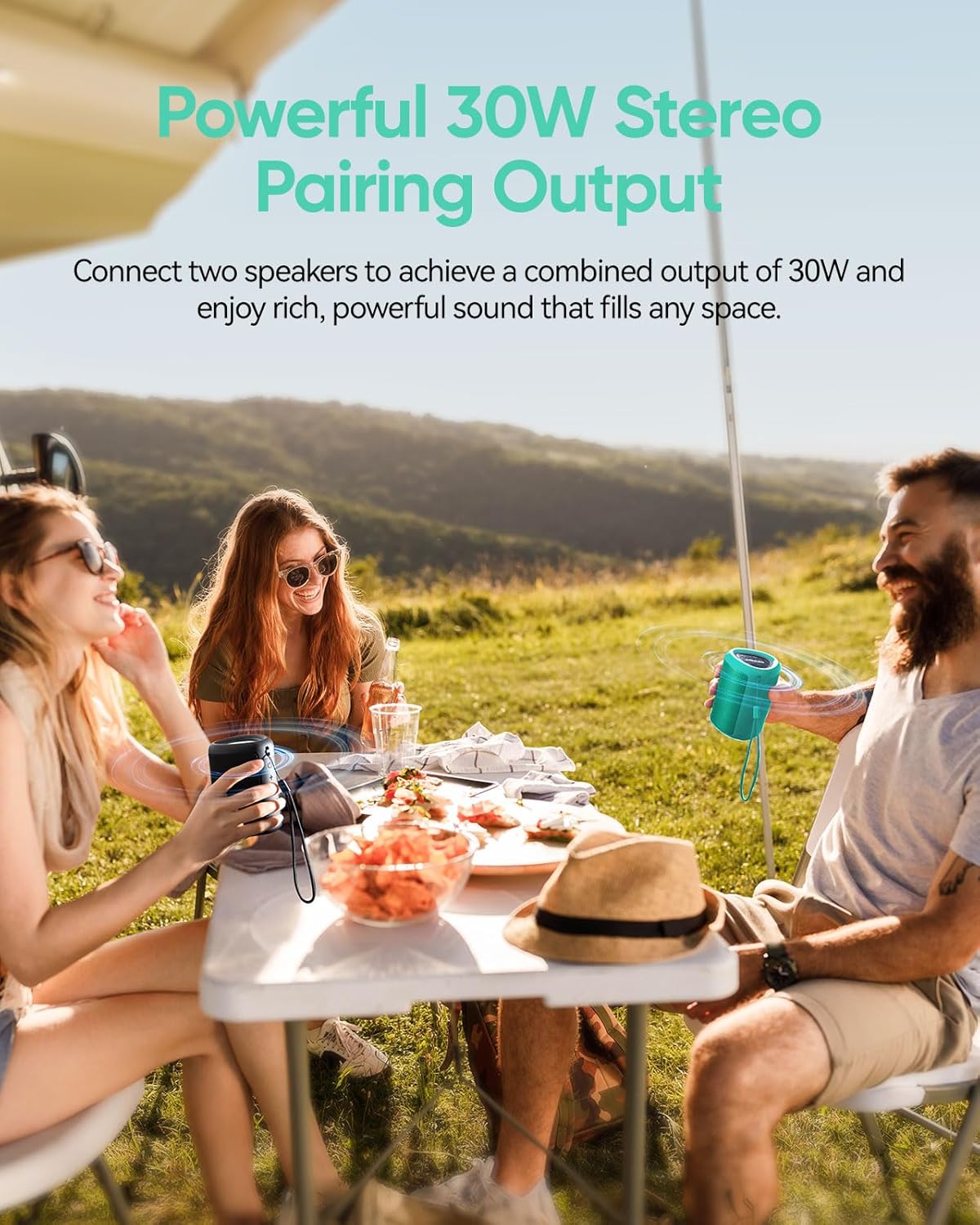 Altavoz Bluetooth portátil Esenciales para vacaciones en la playa:...