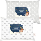 KeaBabies Paquete de 2 almohadas para niños de 2 años a 5,13 x 18 p...