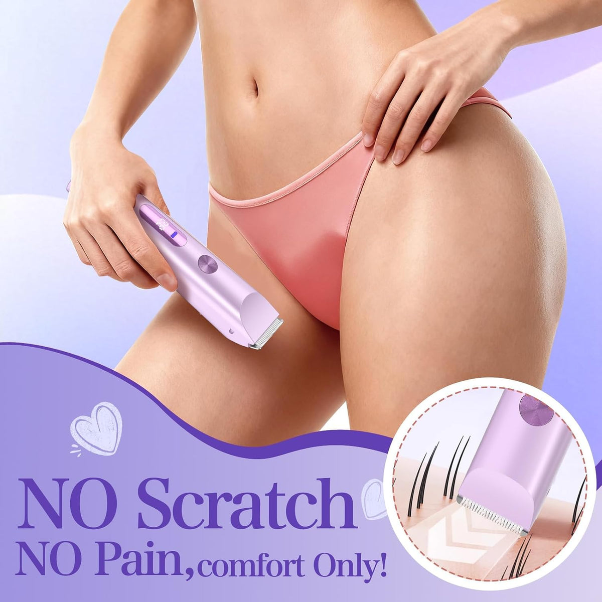 Recortadora de Bikini para Mujeres 2en1 Depiladoras de Alta Potenci...