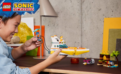 LEGO Sonic The Hedgehog: Tails' Adventure Boat Juego de Construcción de Juguete Interactivo, Juguete de Videojuego con Personajes de Sonic y Esquís Acuáticos, Regalo para Jugadores para Niños y Niñas