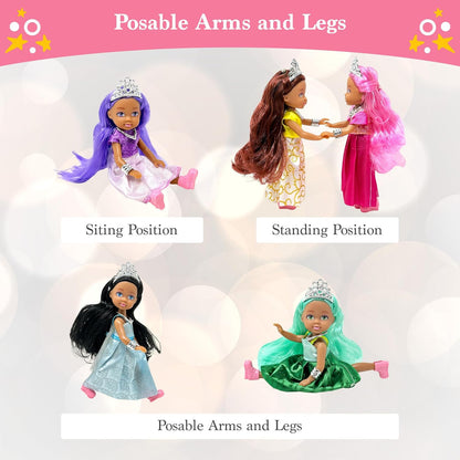 Set de Muñecas Pequeñas con Mini Muñecas de Princesa para Niñas \u2...