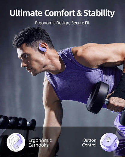 bmanl Auriculares inalámbricos Bluetooth con ganchos para las oreja...