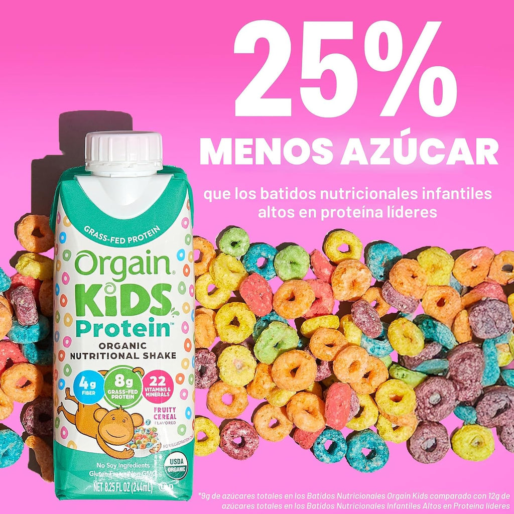Orgain Organic Kids - Batido nutricional de proteínas, cereales fru...