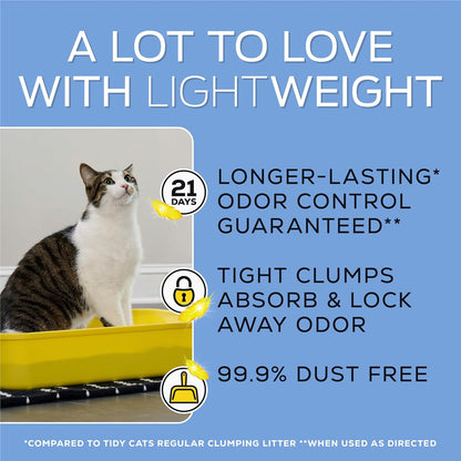 Purina Tidy Cats Ligera con Glade Clear Springs Multi-Gato, Aglomer...