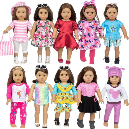 BDDOLL 23 piezas de ropa y accesorios de muñeca de 18 pulgadas para...