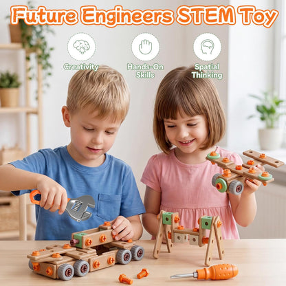 CUTE STONE Juego de herramientas para niños 158PCS con taladro de j...