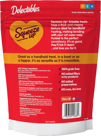 Delectables Squeeze Up - Paquete variado de puré cremoso exprimible...