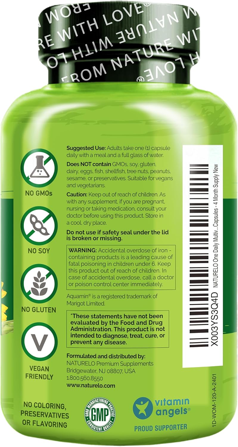Naturelo Multivitamina de un día para mujeres, 1 | Energy Support,...
